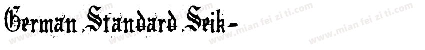 German Standard Seik字体转换